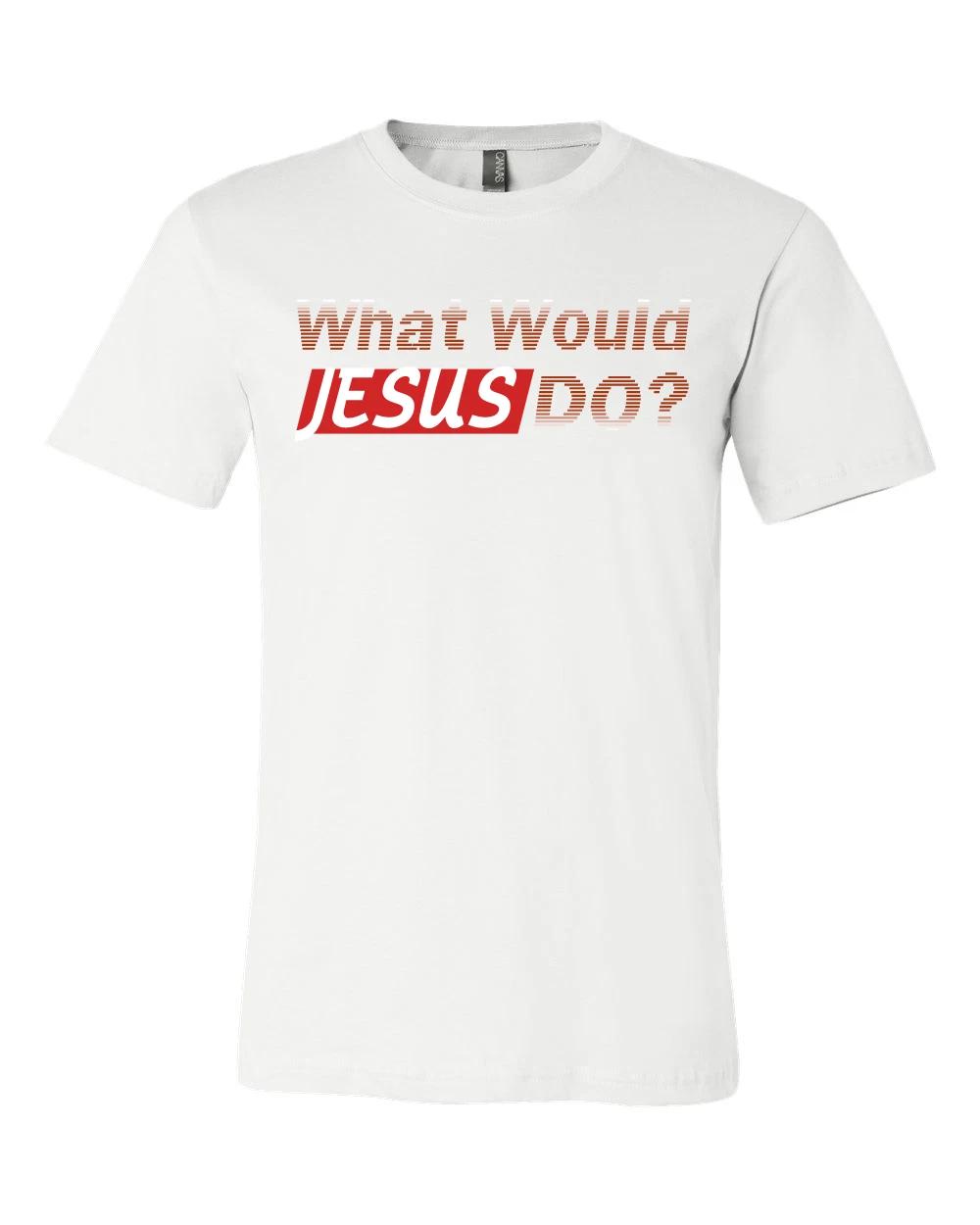 WWJD What Would Jesus Do? Inspirational Religious Christian Tee Graphic T-T-Shirt L