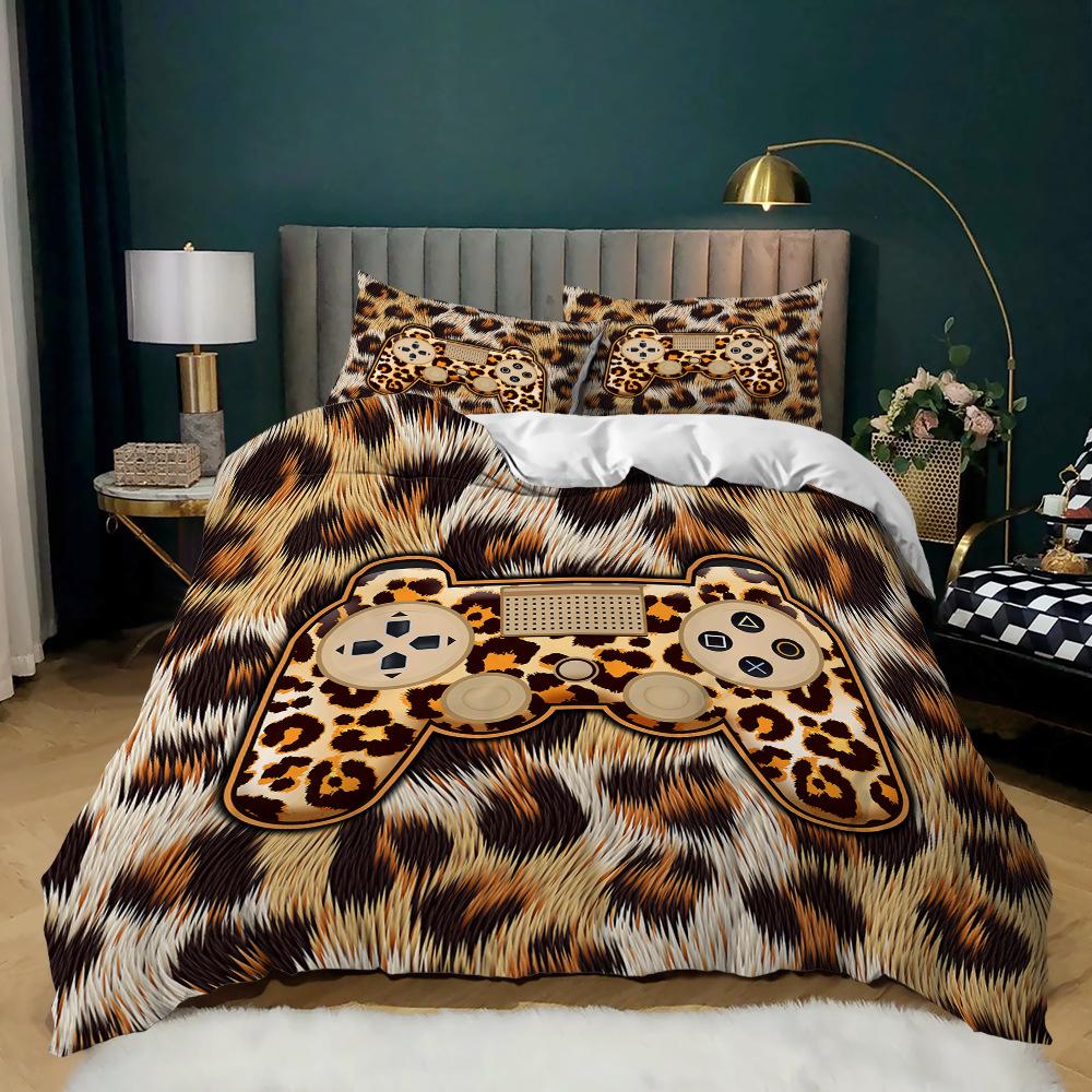 Gamepad Kit 3D Digital Printing Quilt Cover E-Sports Boy Bedding Three-Piece Set