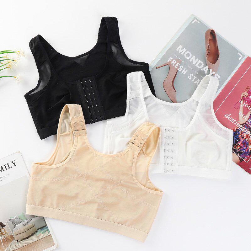 Neuer verstellbarer stoßfester Sport-BH: Kabellos, Atmungsaktiv & Design mit Frontverschluss für Yoga