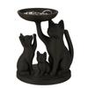 Whimsical 3D Printed Black Cat Family Storage Tray - Set of 3 Cats for Jewelry & Keys
