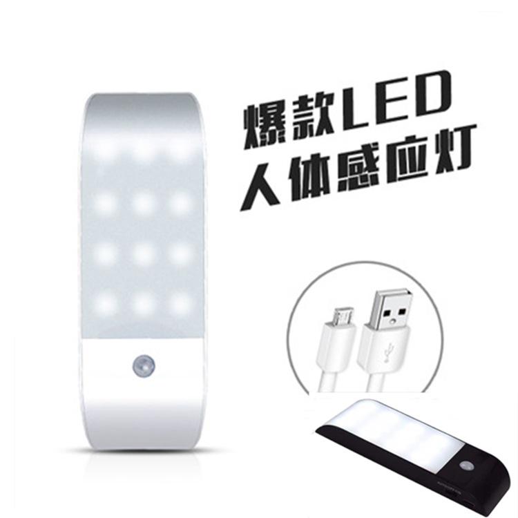 USB Rechargeable LED Motion Sensor Cabinet Light for Bedroom, Corridor, or Wardrobe