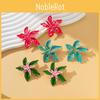 Stylish Alloy Drop Oil Flower Earrings Trendy European American Floral Dangles