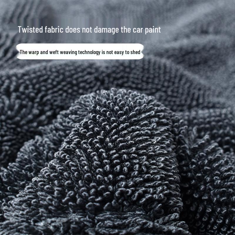 Twisted Pigtail Car Wash Towel: Lint-Free, Soft, and Highly Absorbent, Gentle on Car Paint