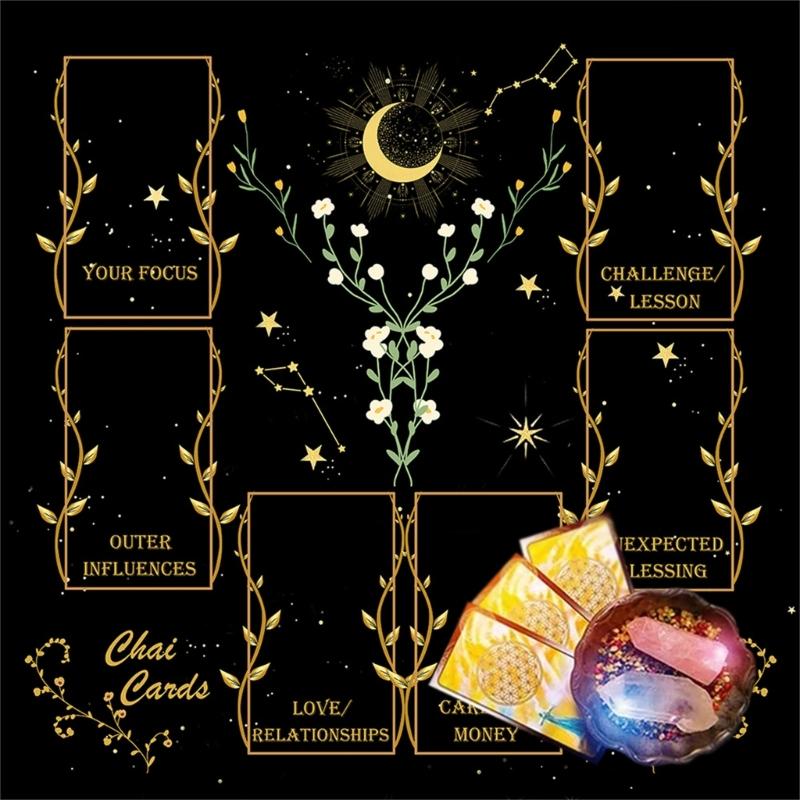 Divinations Cards Table Cloth Tapestry Reading Card Tarots Tablecloth Astrologys Witchcrafts Deck Cloth Wall Decoration