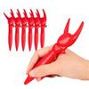 6PCS Crab Claws Ballpoint Pen Novelty Writing Pen Retractable Ballpoint Pen for Kid Reward Christmas Stocking Fillers