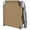 Folding Sun Lounger with Sunshade Steel Taupe