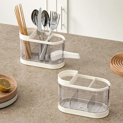 Utensil Holder Cutlery Drainer Kitchen Tableware Storage Bucket Plastic Chopstick Spoon Storage Rack Detachable Kitchen Tools