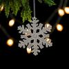 Clear Acrylic Christmas Ornaments Snowflake Christmas Decor Holiday Hanging Pendant  Indoor Room