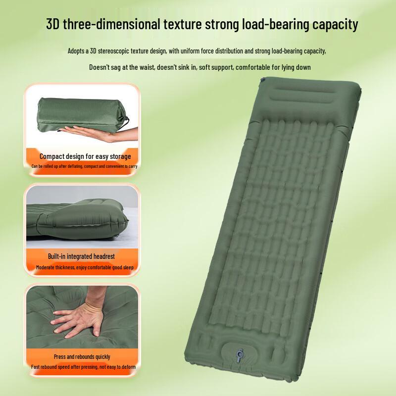 Portable Single Person Outdoor Camping Inflatable Sleeping Pad