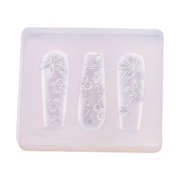Professionelle Silikonform für 3D-Nagelkunstform Wiederverwendbare Nagelform Dekoration Geeignet für verschiedene Fähigkeitsstufen