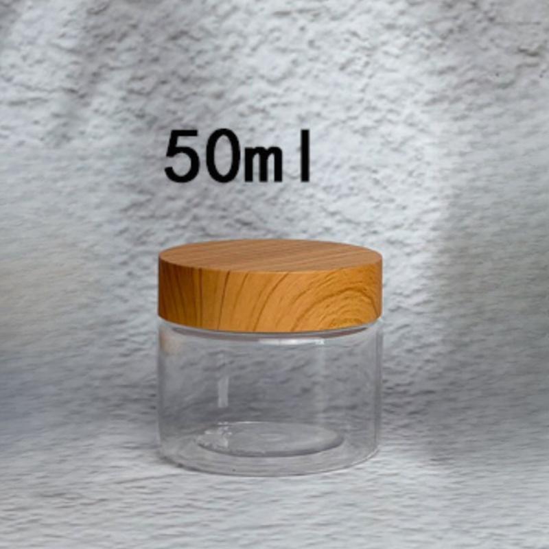Face Cream Storage Jar Plastic Jars Round Clear Cosmetic Container with Lids, Eternal Moment Slime Jars Travel Storage