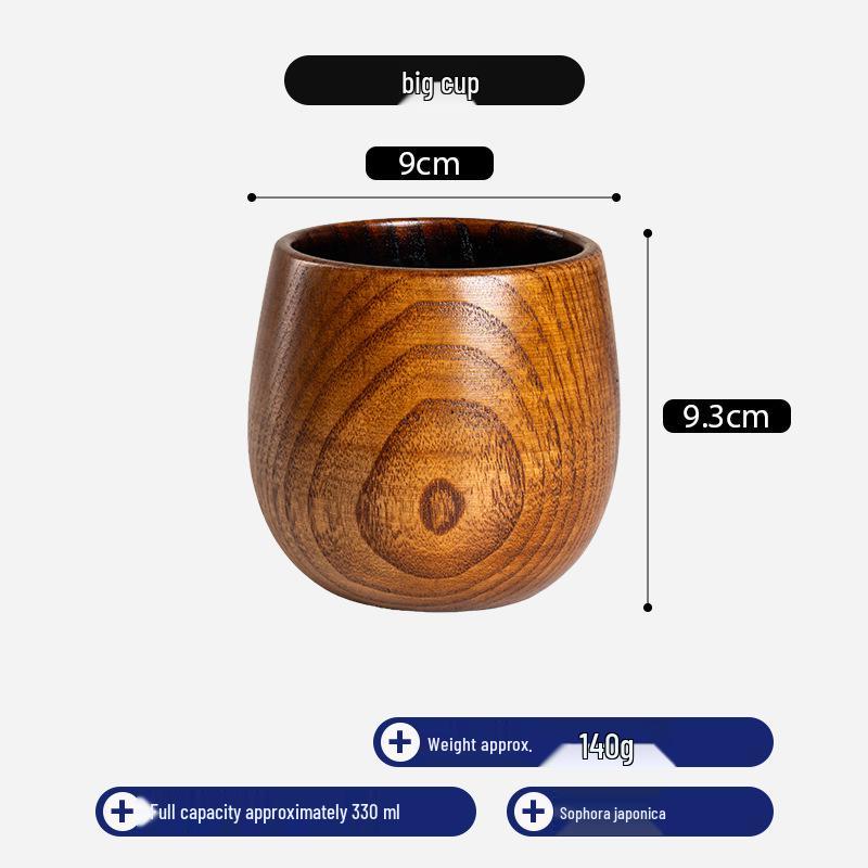 Japanese High-Temperature Resistant Jujube Wood Tea Mug