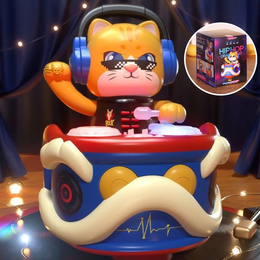 Electric Disc Making DJ Cat Cool Sound and Light Swing Universal Driving Suitable for Children's Gifts Halloween and Christmas