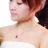 Yi Hua Amethyst Heart Crystal Pendant Necklace for Women