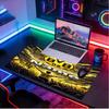 Custom Name Personalized Borussia Dortmund Bvb Pattern Mousepad, Laptop PC Desk Mat, Decorative Desk Mat for Home Keyboard Pad Gift