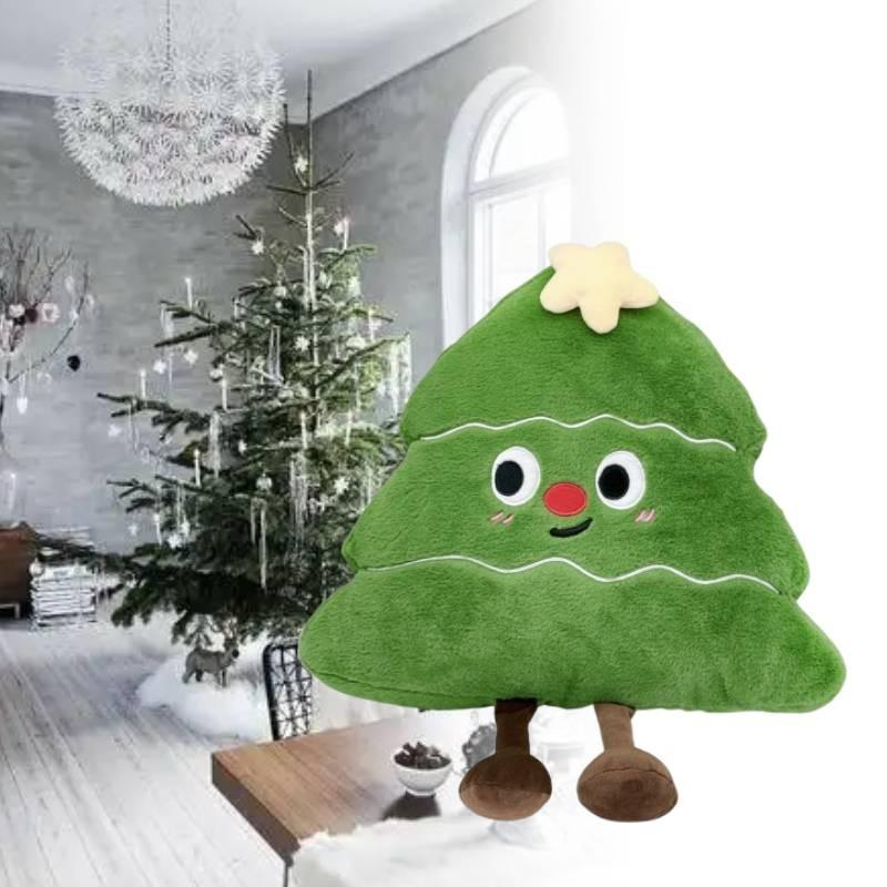 Tree Plush Christmas Toy Cartoon Stuffed Doll Cushion Decoration Kids Gifts