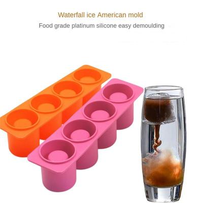 Silicone Facile à Démouler Utile Style Américain 3 Couleurs Moule à Tasse à Glace Fraîche Outils de Cuisine Moule à Glace Créatif Durable