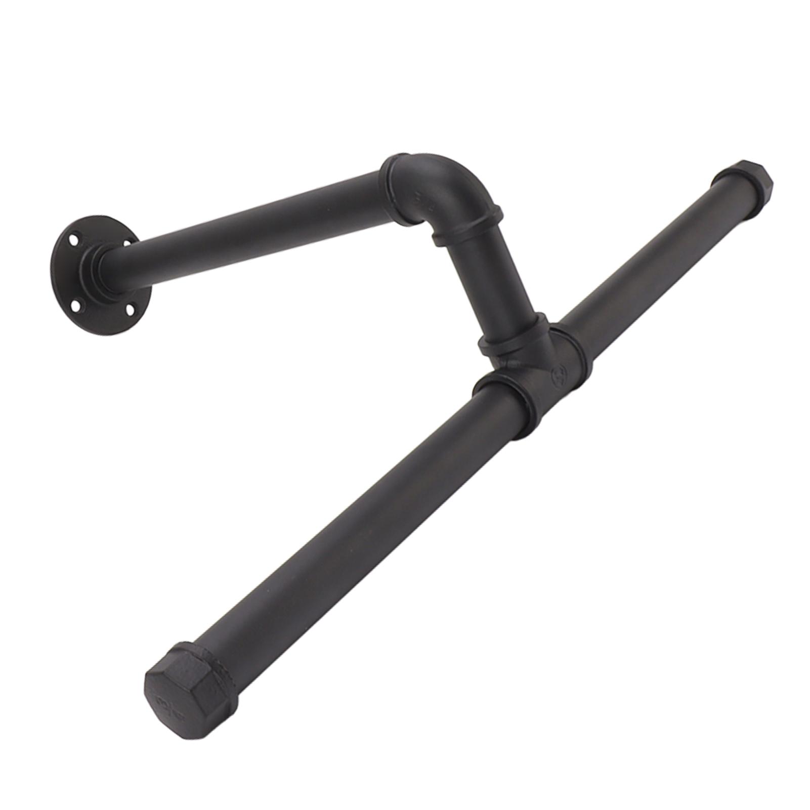 Настенная вешалка для одежды Плавающая вешалка для пальто и шляп из железных труб Многофункциональная вешалка для одежды Черная 1690₽