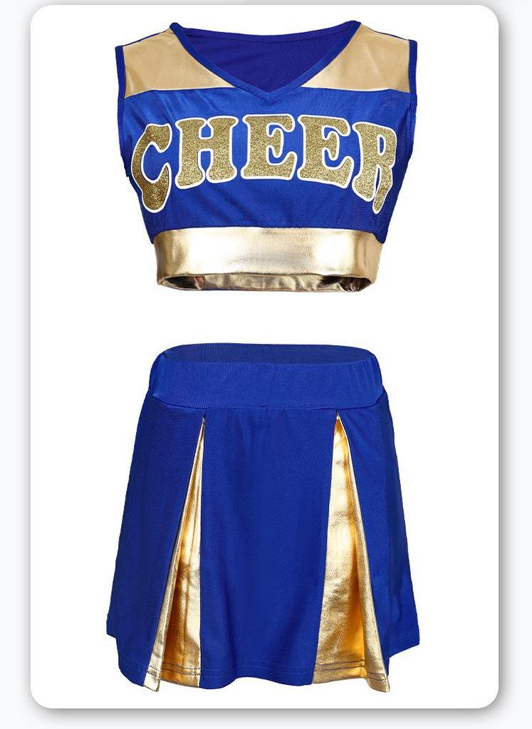 Damen Cheerleading Wettbewerbs Tanzkostüm Set – Kurzer Rock
