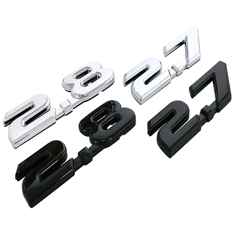 ABS Emblem Decal Car Rear Trunk Badge Sticker for Toyota 2.7 2.8 Yaris Corolla 4Runner Avalon Avensis Aygo CHR Auris Accessories