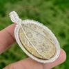 Sterling Silver Natural Fossil Coral Wire Wrap Trendy Bezel Wife Pendant Jewelry