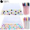 100 Stück Diamant Augenbrauenbürstenröhrchen Leer Wiederverwendbar Wimpern Mascara Stäbchen Hülle Austauschbare Kristall Wimpernbürste Staubdicht Make-up Werkzeug