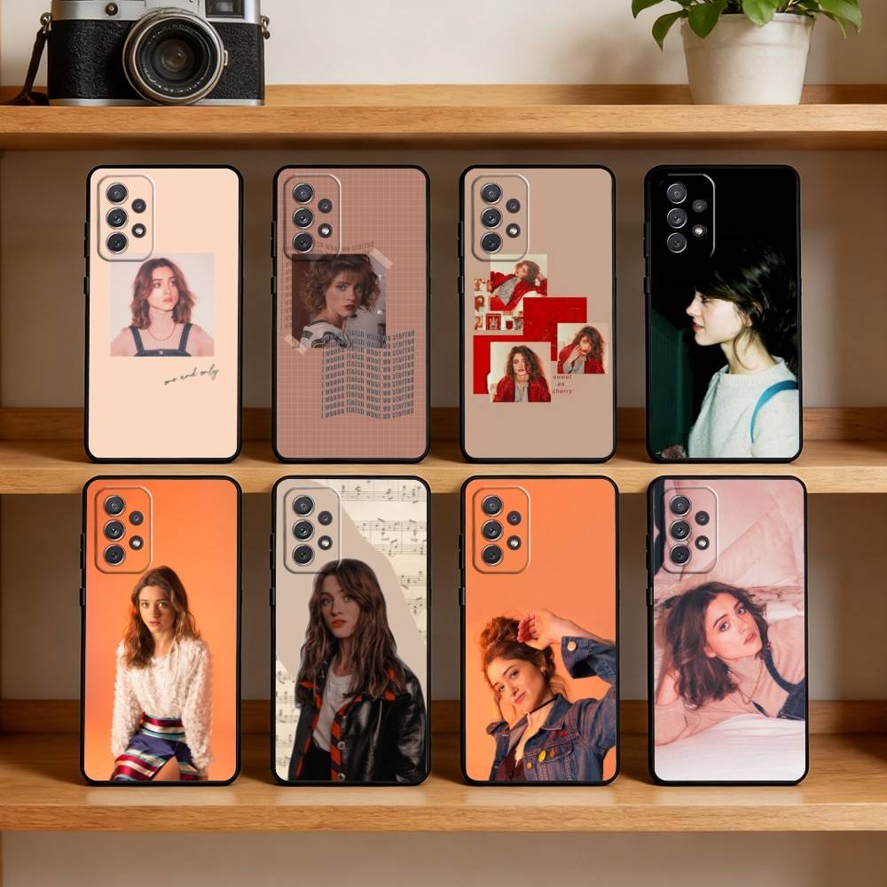 N-Natalia Dyer Phone Case For Samsung Galaxy A73,21,22,32,71,53,52,51,80,5G Soft Black Cover