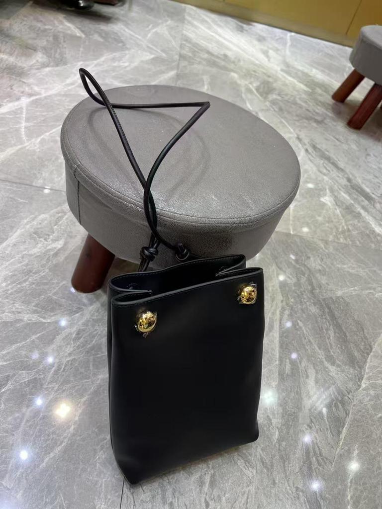 Original 2025 Genuine Leather Bucket Phone Bag - Fashionable, Simple, Exquisite Single Shoulder Crossbody Bag