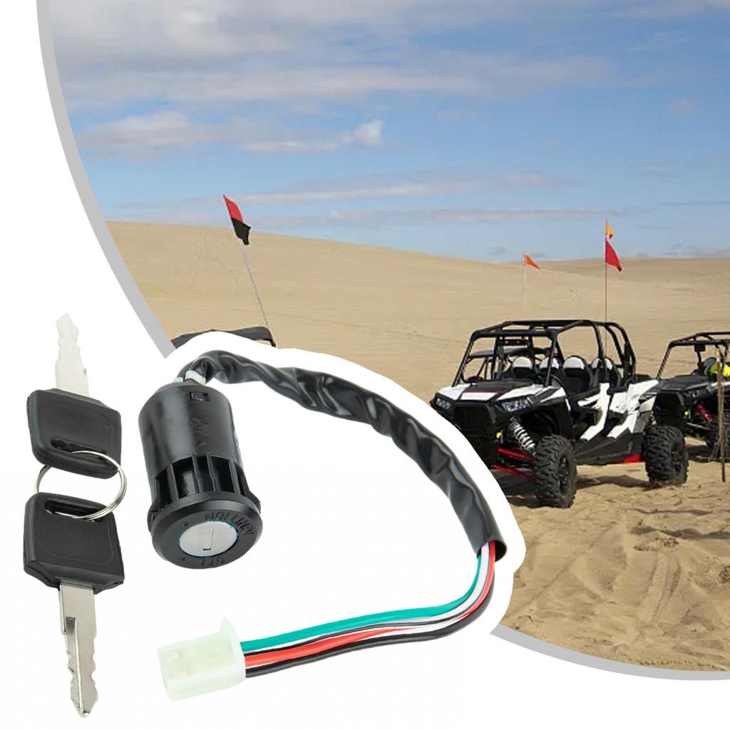 Black Ignition Switch Replacement for Suzuki LT80 with On/Off Switch and 2 Keys