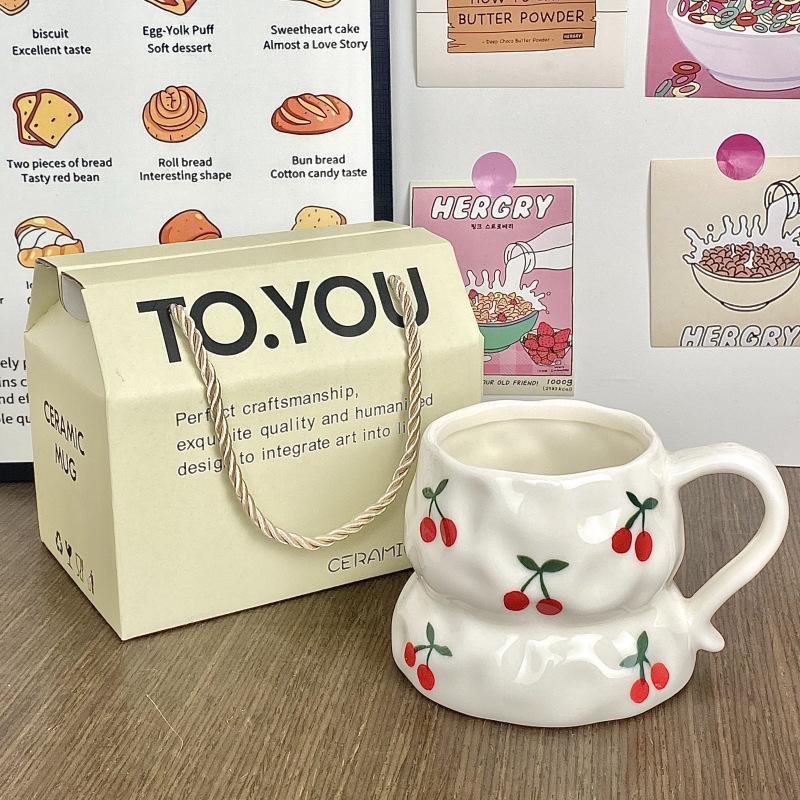 Unterglasurfarbiger Keramikbecher Souvenirbecher für Zuhause Geburtstagsgeschenk Wasserbecher Paar Kaffeetasse Persönlich