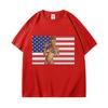 Funny Doja Cat American Flag Graphic T Shirts Men's Women's Meme Short Sleeve T-shirts Fashion Casual Oversized Polyester T-shirt