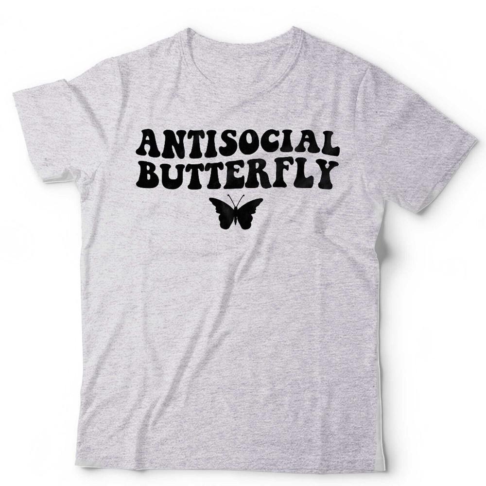 Antisocial Butterfly Tshirt Unisex Kids Funny Sassy Retro Introvert Novelty