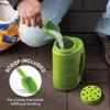 2L Hand Held Salt Spreader Manual Ice Melt & Fertilizer Distributor for Garden, Lawns, Sand, Grass Seed & Winter De-icing
