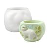 Silicone Mold for DIY Cat-Embossed Succulent Planters