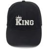 Lyprerazy King Crown Design Washed Cotton Adjustable Unisex Women Unisex Hip Hop Cool Flock Printing Baseball Cap