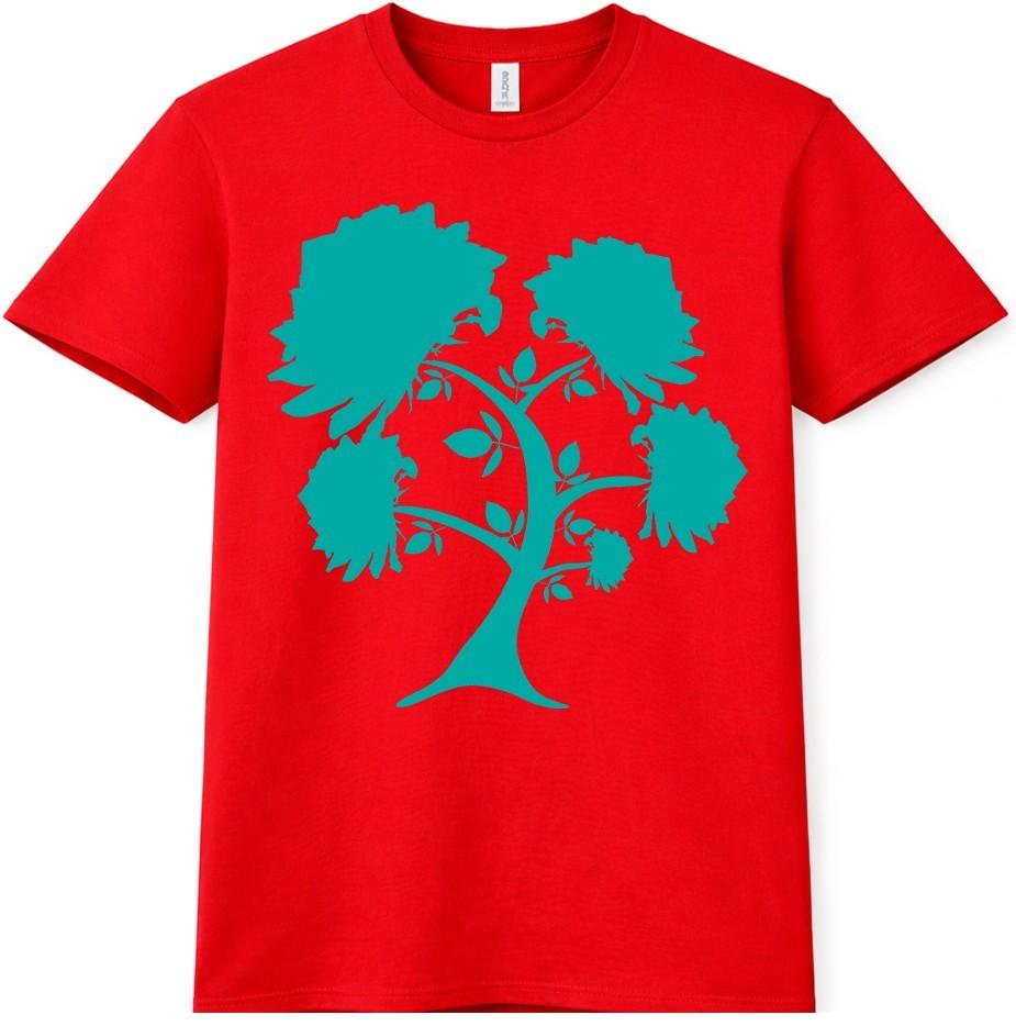 Floral Tree T Shirt Botanical Nature Tree Silhouette Graphic Tee 4XL