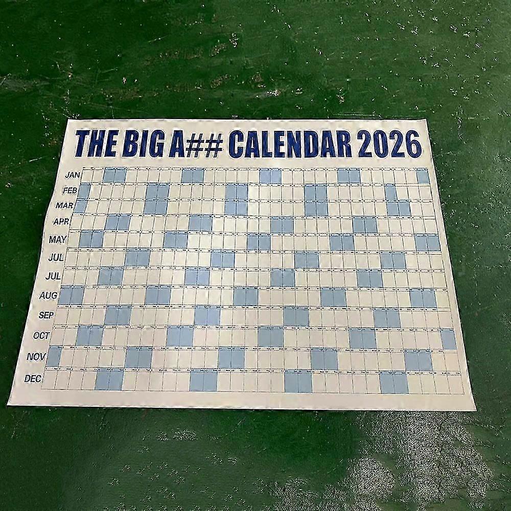 The Big A## Calendar 2026 - Oversized Wall Calendar with Pen & Stickers, 2026 Monthly Planner for Home Office, 33x43 Inches New Arrival S06