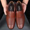 Sommer Herren Lederschuhe Schlupfschuhe mit atmungsaktiver weicher Sohle für Business und Freizeit