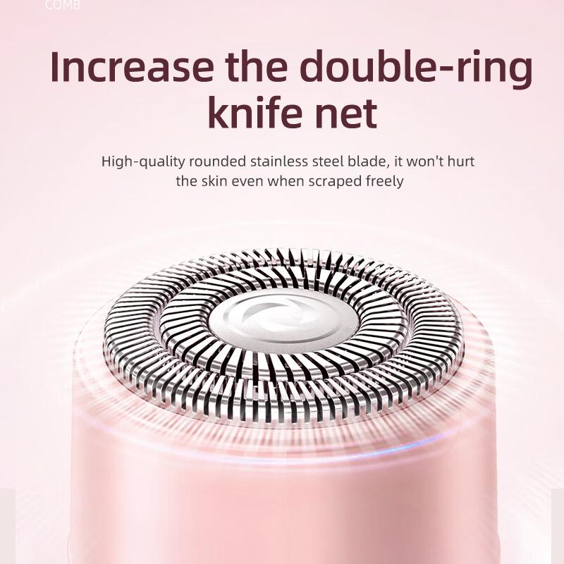 Portable Dual-Head Women's Shaver, Essential Grooming Tool for Men and Women, Type-C Rechargeable