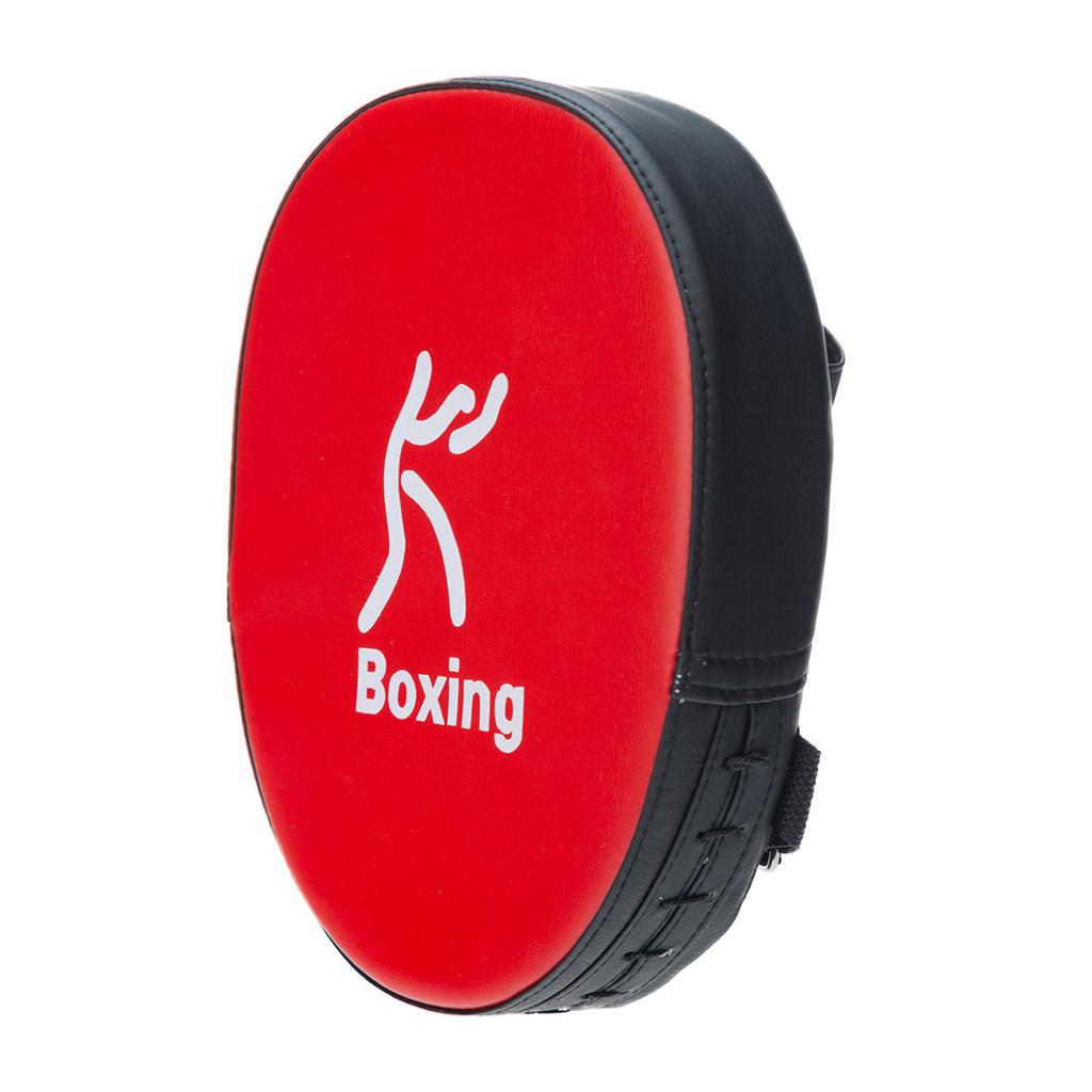Manopla de boxeo de cuero PU, espuma gruesa, almohadilla de enfoque curvada, Kickboxing, Muay Thai, Karate