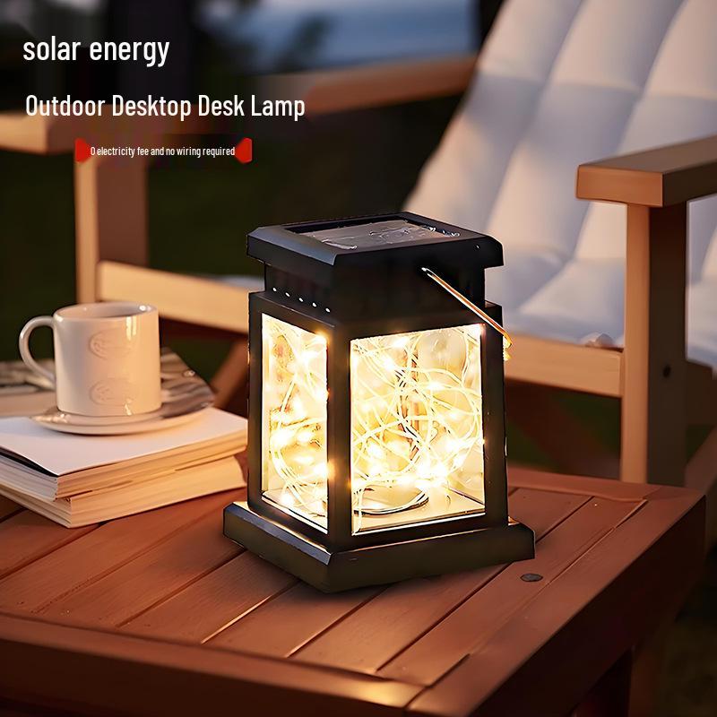 Waterproof Solar Lantern: Outdoor Table & Garden Décor with Night Light