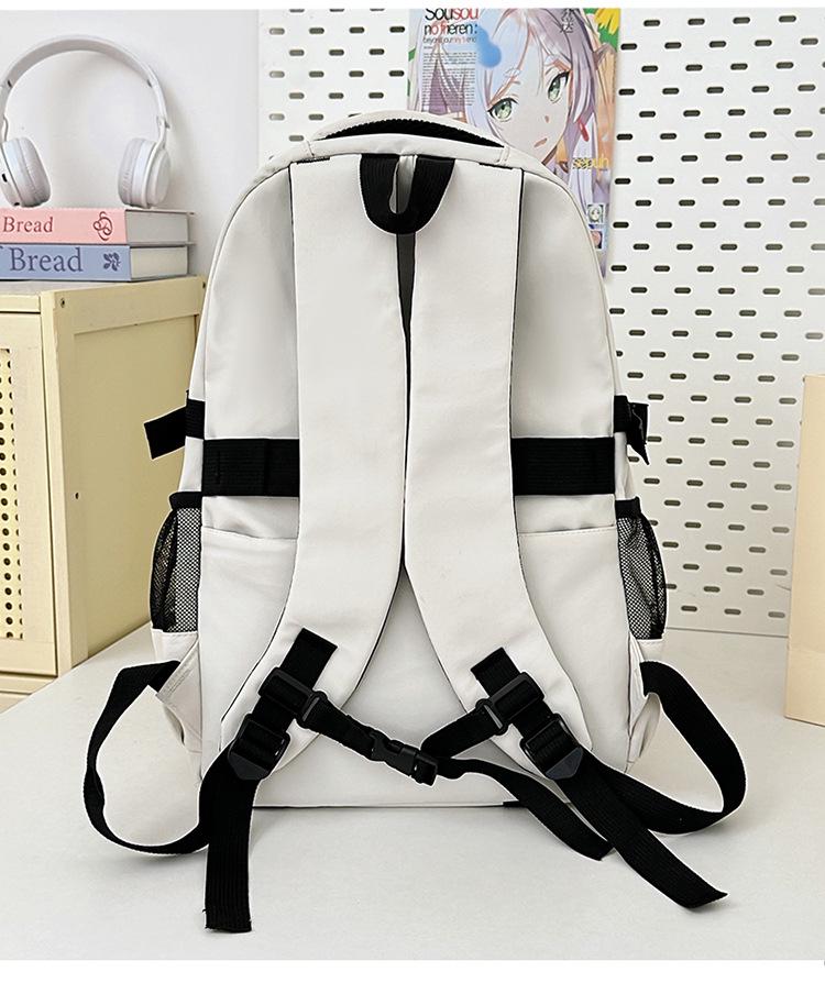 2025 Rucksack für Schüler im koreanischen und japanischen Stil - Rückenstütze, vielseitig, großes Fassungsvermögen, trendiges und schlichtes Design für die Mittelschule