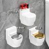 1pcs Creative Wall Mounted Toilet Shape Ashtray With Lid Novelty High-end Ashtray Stainless Steel Ashtray Suitable for Home Livi