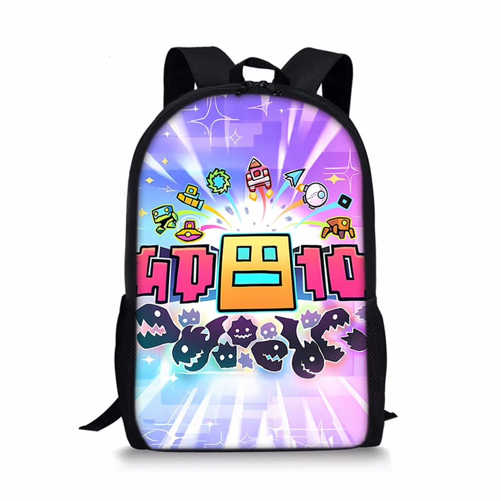 Trendige Beliebte Geometry Dash Notizbuch Rucksäcke Schüler Schultaschen 3D Druck Oxford Wasserdicht Jungen/Mädchen Laptop Rucksäcke