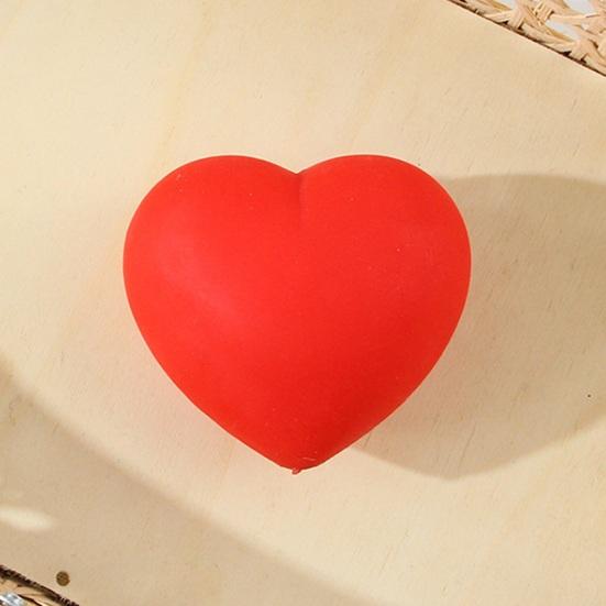 Red Love Heart Squeeze Toy Stress Relief Heart Shape Stress Ball Sensory Fidget Toy Decompression Tool Valentine's Day Gift Party Favors