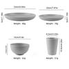 8Pcs Wheat Straw Plates Reusable Baby Feeding Dishes Salad Snack Fruit Plate Picnic Dishes Unbreakable Kitchen Dinnerware