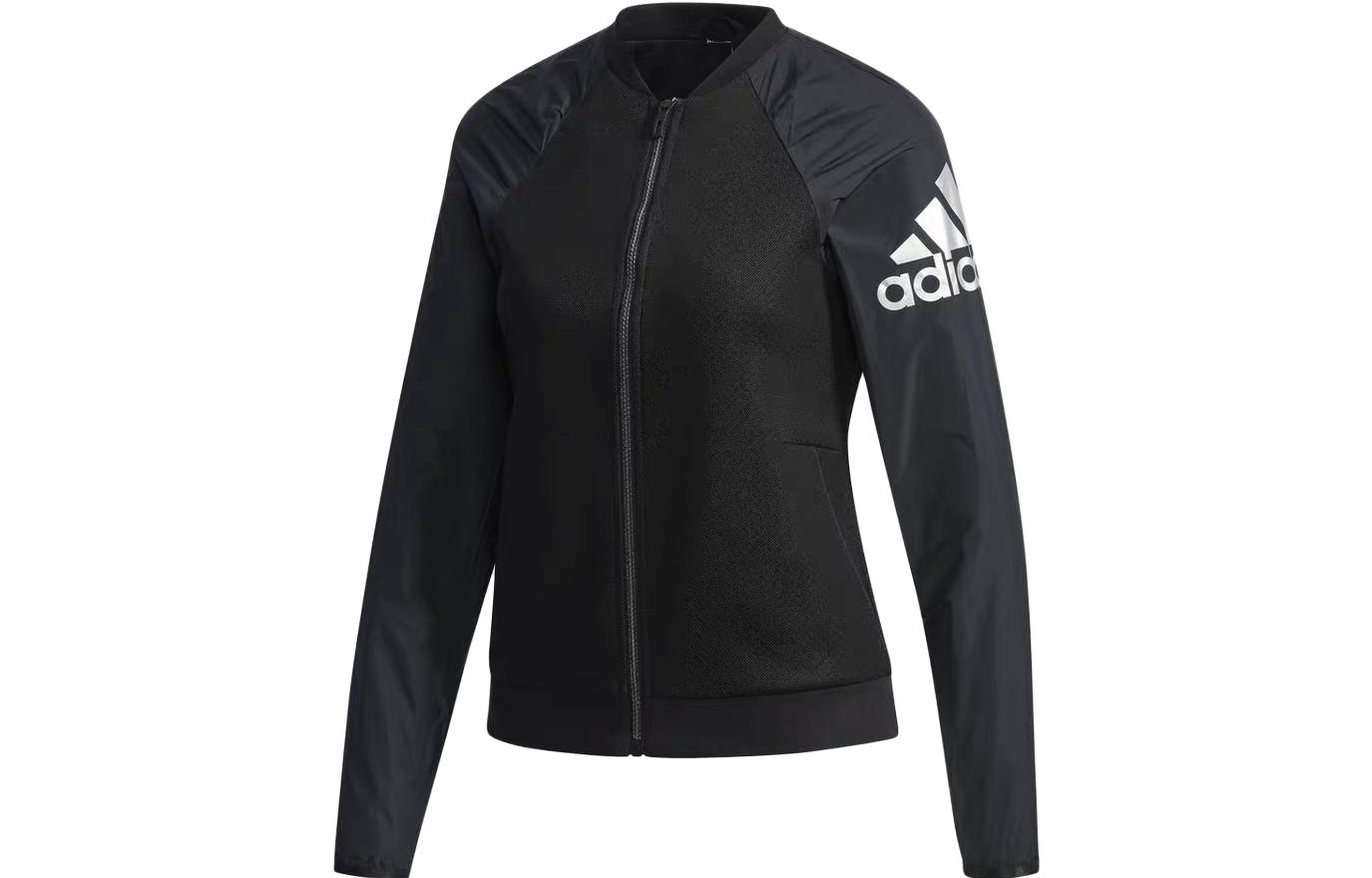 Adidas Jackets Women s Black Stand Collar Moderate Pilot DN3169 S