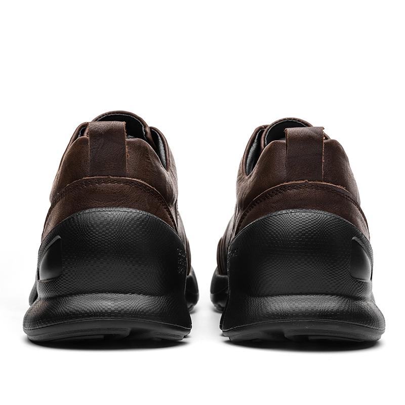 2025 Men's Casual Shoes, Top-layer Cowhide Leather Shoes, Comfortable Upper, 6CM Height Increase, Light Outdoor Casual Shoes
