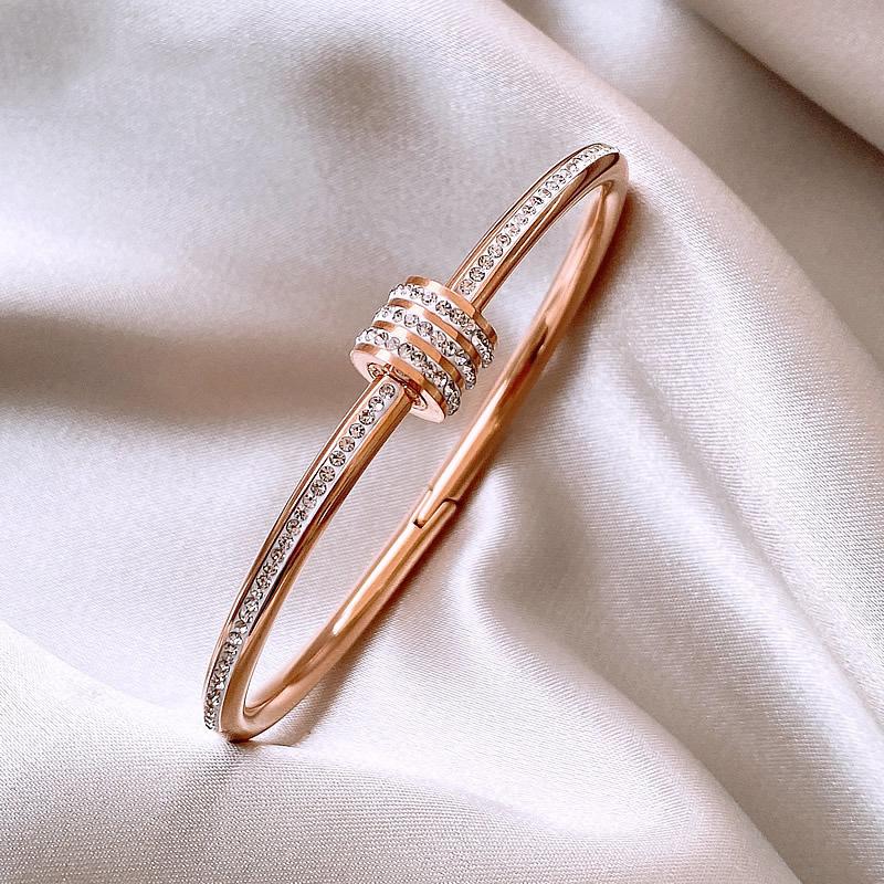 Meier Sense of design full diamond titanium steel bracelet classyelegant jewelry fashiontrendy jewelry