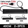 Wall Power Track socket US EU UK standard office Wall electric sockets 40cm 50cm plugs adapters Grey Black USB Type c Ports